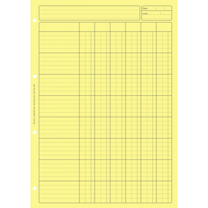 Bloc Audit 6 colonnes