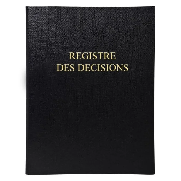 Registre des décisions