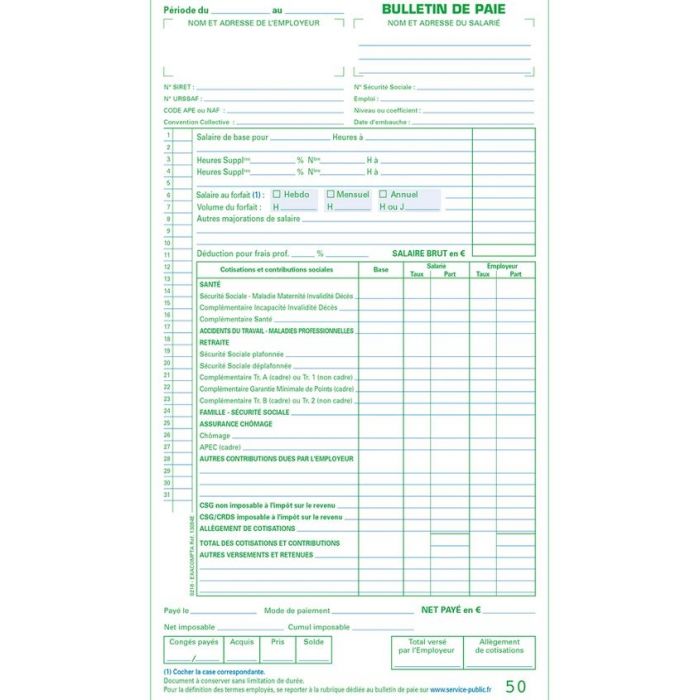 Bulletin de Paye
