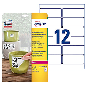 Etiquette amovible et repositionnable