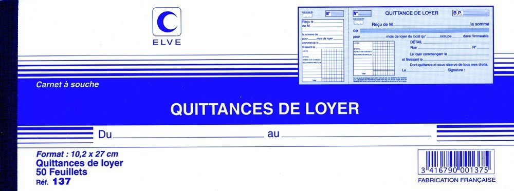 Quittance de loyer elve