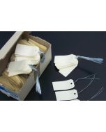 Photo Etiquettes à trou et fil de fer - 100 x 51 mm - Beige AGIPA