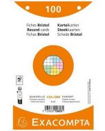 Fiches Bristol lignées sous film - 148 x 210 mm - Vert EXACOMPTA Lot de 100