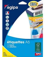 Étiquettes adhésives - 11 x 30 mm - Blanc : AGIPA Lot de 1088 Modèle