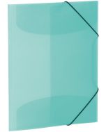 Chemise à élastiques A4 en PP translucide - Turquoise : HERMA Visuel