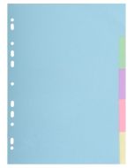 EXACOMPTA : Jeu de 5 intercalaires neutres en carte lustrée rigide 2605E