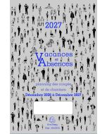 Planning des congés 2027 - Vacances et absences EXACOMPTA Image couverture