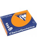 Ramette de papier de 500 feuilles A4 - Orange fluo : CLAIREFONTAINE Trophée 