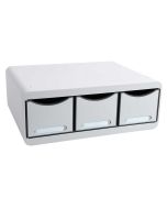 Caisson à 3 Tiroirs - Toolbox Maxi - Gris Lumière EXACOMPTA Office