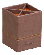 Pot à crayons 4 compartiments - Noir/Orange RHODIA