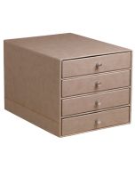 Module de classement 4 tiroirs - Simili-cuir Noir RHODIA