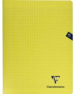 Cahier 24 x 32 cm - 96 pages - Grands Carreaux - Jaune CLAIREFONTAINE Mimesys