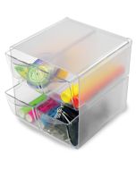Boite de rangement Cube - 4 tiroirs - Transparent DEFLECTO