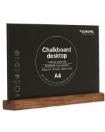 Présentoir de Table - A4/Paysage - Ardoise avec socle en bois de Pin : EUROPEL image