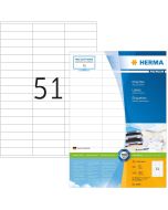 Étiquettes adhésives - 70 x 16,9 mm - Blanc : HERMA Premium Lot de 5100 Image
