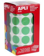 Photo Gommettes adhésives rondes - 20 mm - Vert AGIPA