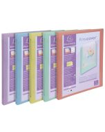Classeur Souple Personnalisable - 4 anneaux de 15 mm - Assortiment Pastel : EXACOMPTA image