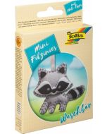 Kit de couture en feutrine pour fabriquer un Porte-clé - Raton Laveur : FOLIA Filzinies Modèle