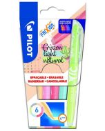 Etui de 6 surligneurs effaçables - Assortiment : PILOT Frixion Light Natural Visuel