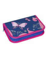 Étui scolaire Papillon - Rose/Bleu - 32 pièces EBERHARD FABER