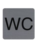 Plaque carrée adhésive de signalisation - WC : EXACOMPTA Image
