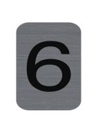 Plaque verticale adhésive de signalisation - Chiffre 6 : EXACOMPTA image