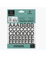 Pochette de Lettres adhésives de A à Z - 20 mm - Noir : EXACOMPTA image