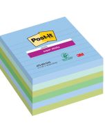 POST-IT Bloc-note adhésif - Ligné - Assortiment - 101 x 101 mm Super Sticky Lot de 6