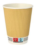 Gobelets jetables en carton - 0,20 L - Noir: STARPAK Ripple Wall Lot de 25 Visuel