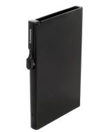 Porte-monnaie avec porte-cartes RFID -  Cuir Nappa Noir CLICKSAFE SLIM