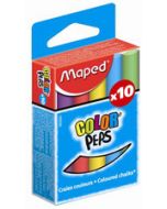 MAPED : Boite de 10 craies pour tableau mural - Assortiment de couleurs