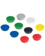 FRANKEN : Lot de 10 aimants ronds - 13 mm - Assortiment