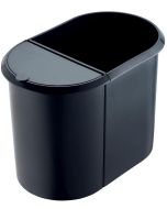 Poubelle en plastique - Duo System - Argent/Noir HELIT