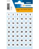 HERMA 4124 Etiquettes à chiffres autocollants - 12,0 mm - Noir et Blanc