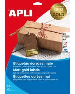 Visuel Étiquettes adhésives - 63,5 x 29,6 mm - Or AGIPA