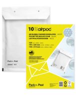 Lot de 10 Pochettes d'expédition matelassées - Blanc - 170 x 225 mm : MAIL MEDIA Visuel