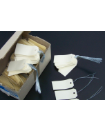 Photo Etiquettes à trou et fil de fer - 120 x 57 mm - Beige AGIPA