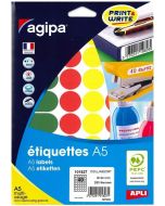 Photo Pastilles adhésives rondes - 24 mm - Assortiment AGIPA