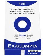 Photo Fiches Bristol unies - 74 x 105 mm - Blanc EXACOMPTA Image