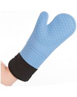 Photo Gant de protection thermique en silicone - Bleu HYGOSTAR Heattec