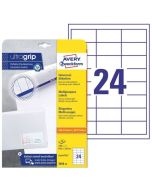 Photo Étiquettes adhésives - 64,6 x 33,8 mm - Blanc AVERY Office and Home