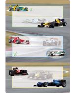 Photo HERMA : Lot de 6 étiquettes pour livres - Voitures de courses - 5577