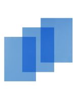 Photo Couvertures pour reliure A4 - PVC 0,20 mm - Bleu transparent - PAVO 8008988