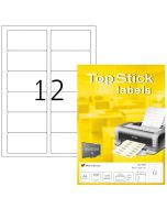 Photo Étiquettes adhésives blanches - 88,9 x 46,6 mm TOP STICK Image