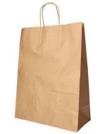 Photo Sac en papier avec anse - 350 x 260 x 120 mm - Brun PAP STAR
