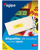 Photo Étiquettes adresses jaunes 105 x 148,5 mm AGIPA 100758