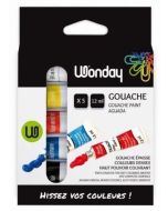 Photo Lot de 5 tubes de gouache - Assortiment WONDAY