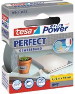 Photo Ruban adhésif toile extra Power - Gris - 19 mm x 2.75 m TESA