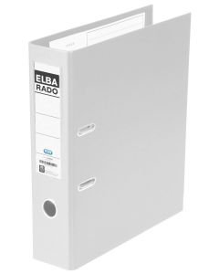 Classeur à levier en PVC - Dos 80 mm - Blanc : ELBA Rado Plast Image