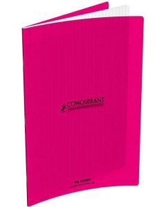 Photo Cahier Séyès / Grands carreaux Rose - Polypro - 96 pages - 240 x 320 mm CONQUERANT :